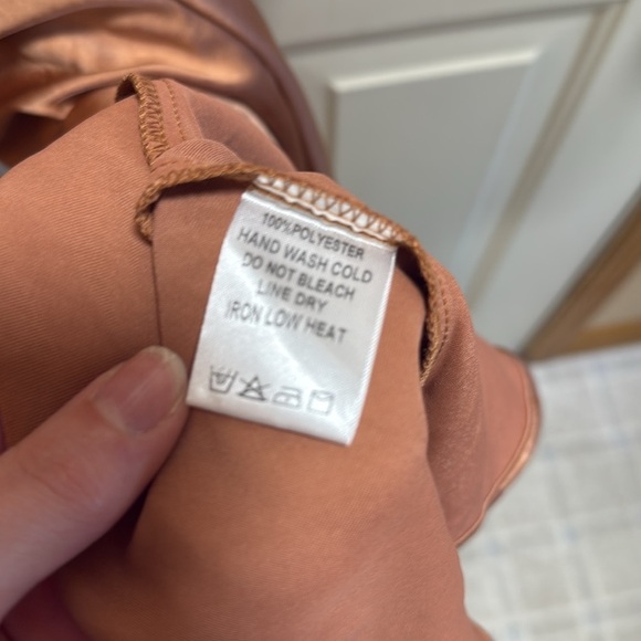 NWT Eesome Elegant Copper Slip Dress size L - Picture 5 of 8
